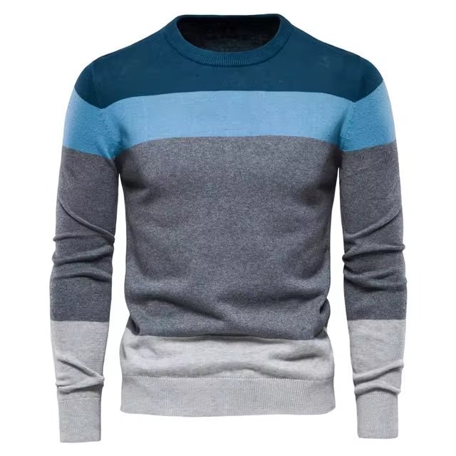 Suéter Masculino Listrado Slim Fit
