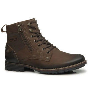 Kit Bota Coturno Ortopédico Pegada + Boné Made in Mato + Cinto de Couro de Búfalo [Envio Nacional]