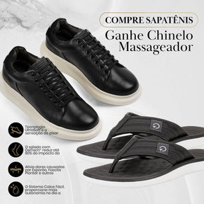 Kit Ferracini Sapatênis Ortopédico + Chinelo Massageador [Envio Nacional]