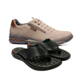Kit Pegada Sapatênis Ortopédico + Chinelo Massageador [Envio Nacional]