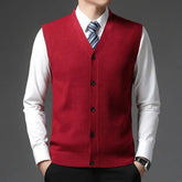 Colete de Malha de Lã Masculino - Elegância e Conforto