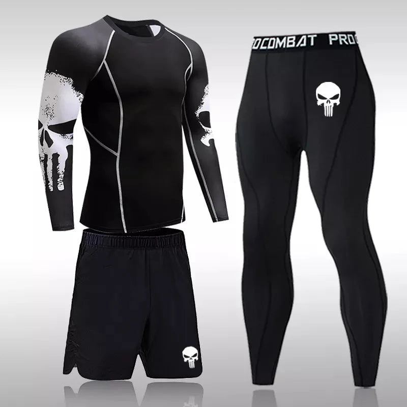 Conjunto de Compressão Masculino - 3 Peças