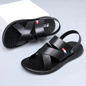 Sandália Masculina de Couro Antiderrapante