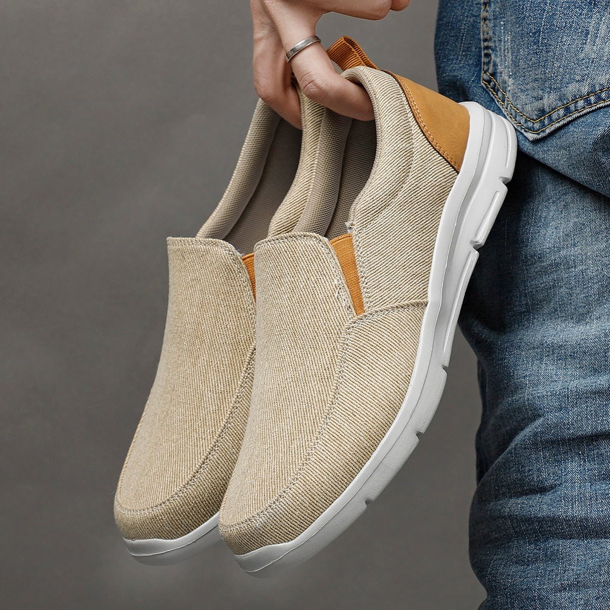 Sapato Slip-On Masculino de Lona - Verão Confortável