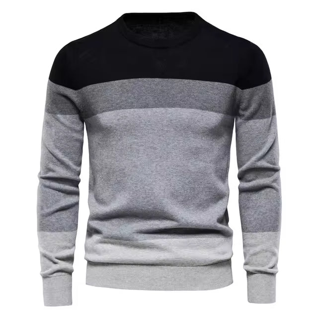 Suéter Masculino Listrado Slim Fit